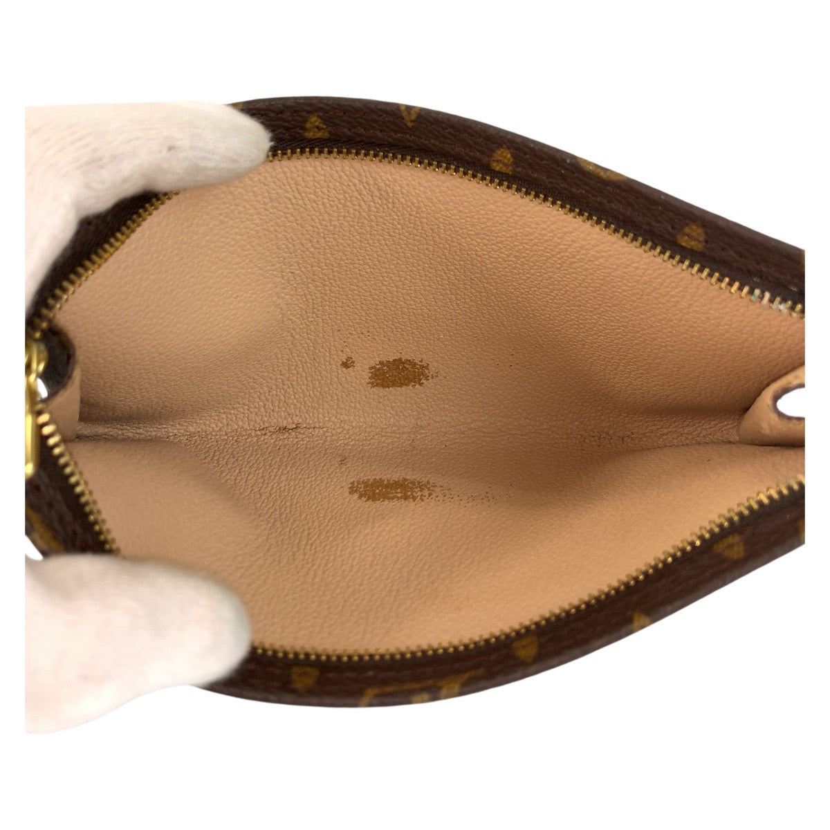 19427
LOUIS VUITTON ルイヴィトン モノグラム ポシェット コンパクト ツール ブラウン ゴールド金具 PVC M51970 ポーチ 小物入れ  レディース AB13