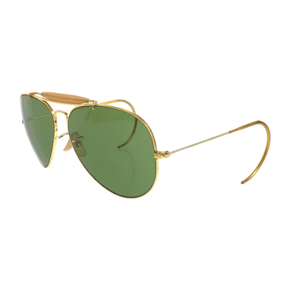 19432
Ray-Ban レイバン ヴィンテージ B&L RAY-BAN U.S.A グリーン ゴールド金具 ガラス / メタル サングラス ティアドロップ  メンズ AB16