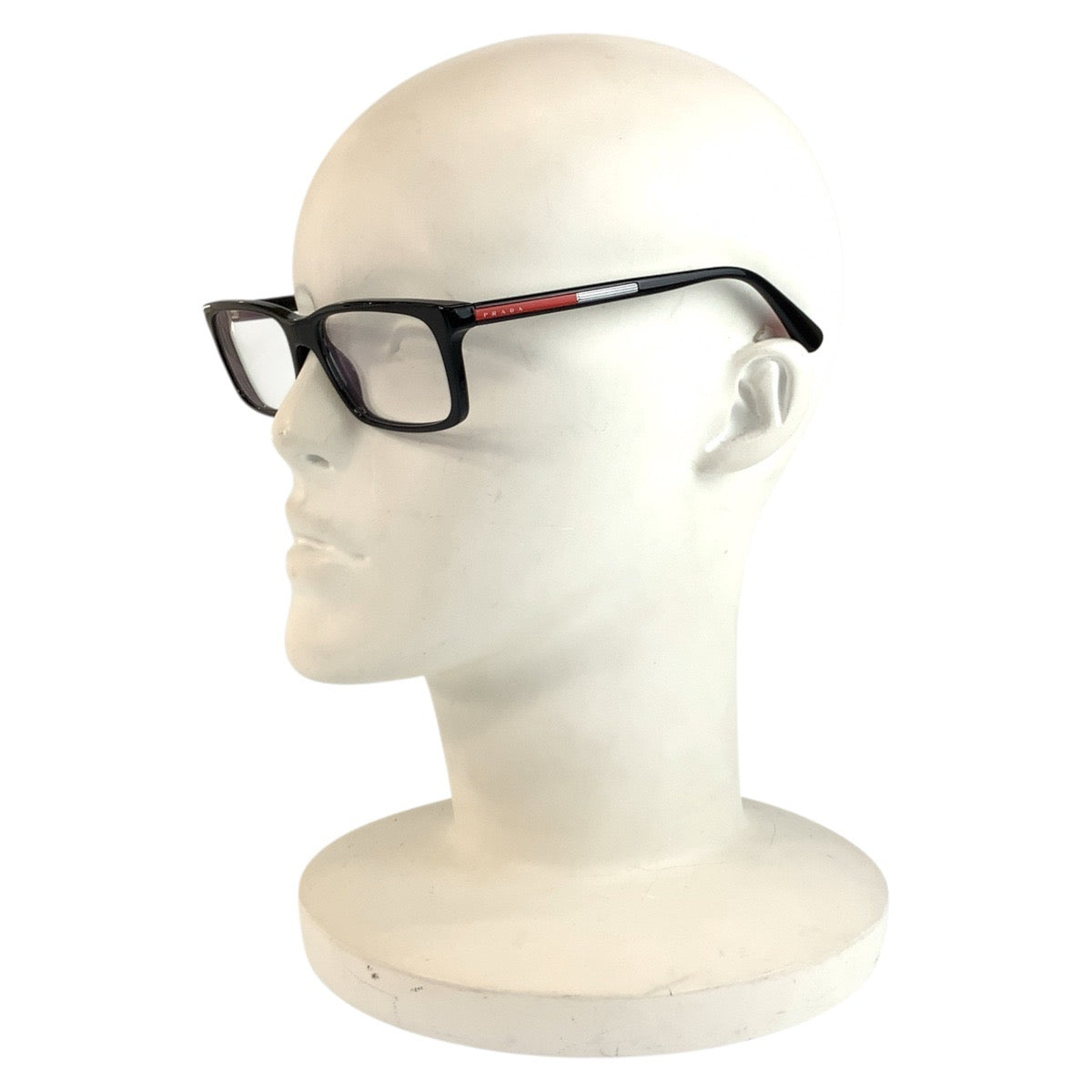 19434
PRADA プラダ リネアロッサ ブラック 黒 レッド プラスチック VPS 02C 55▫︎17 1AB-101 140 メガネ メガネフレーム 男女兼用  メンズ ABP9
