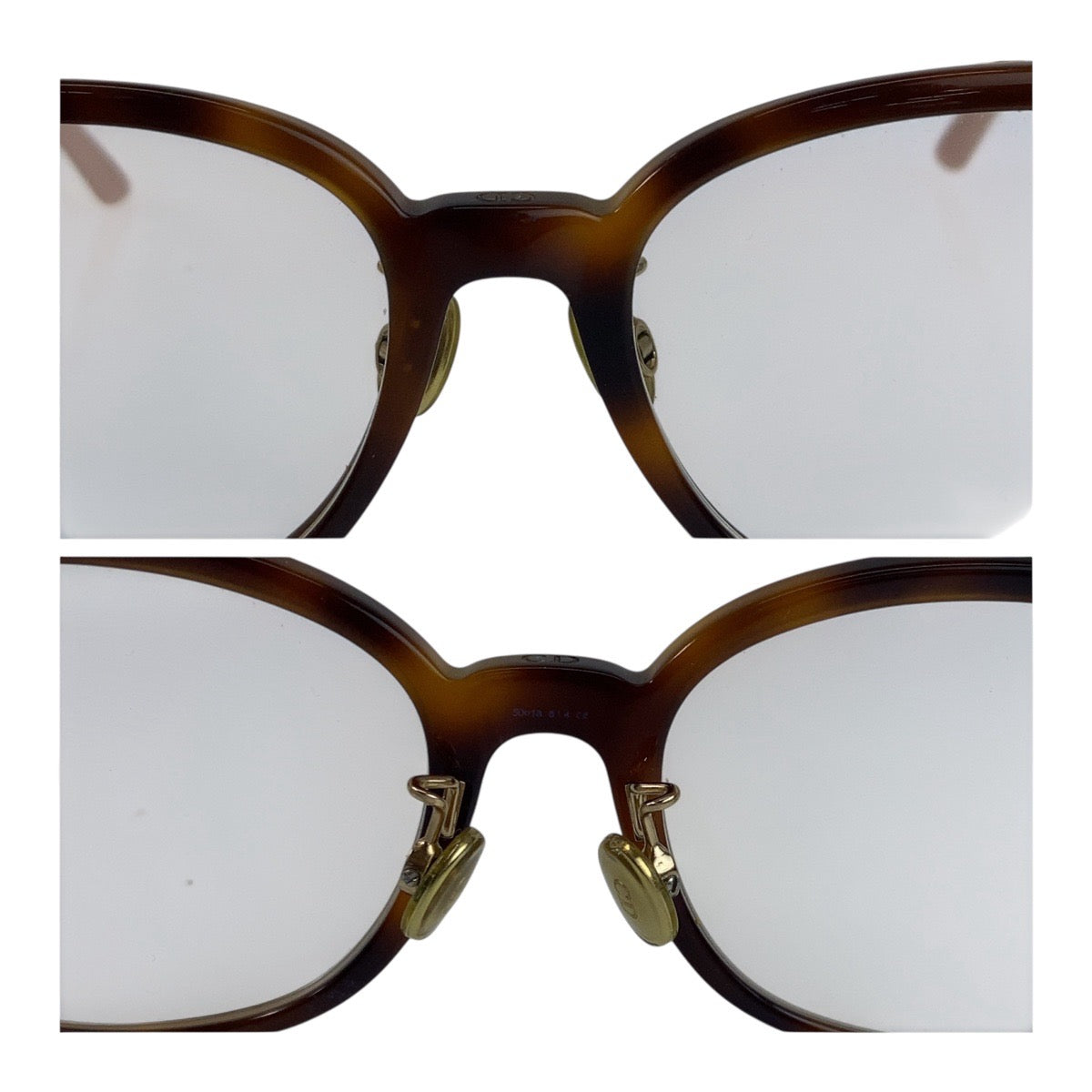 19435
Dior ディオール ブラウン ピンク ゴールド金具 プラスチック n 57F メガネフレーム レディース AB9