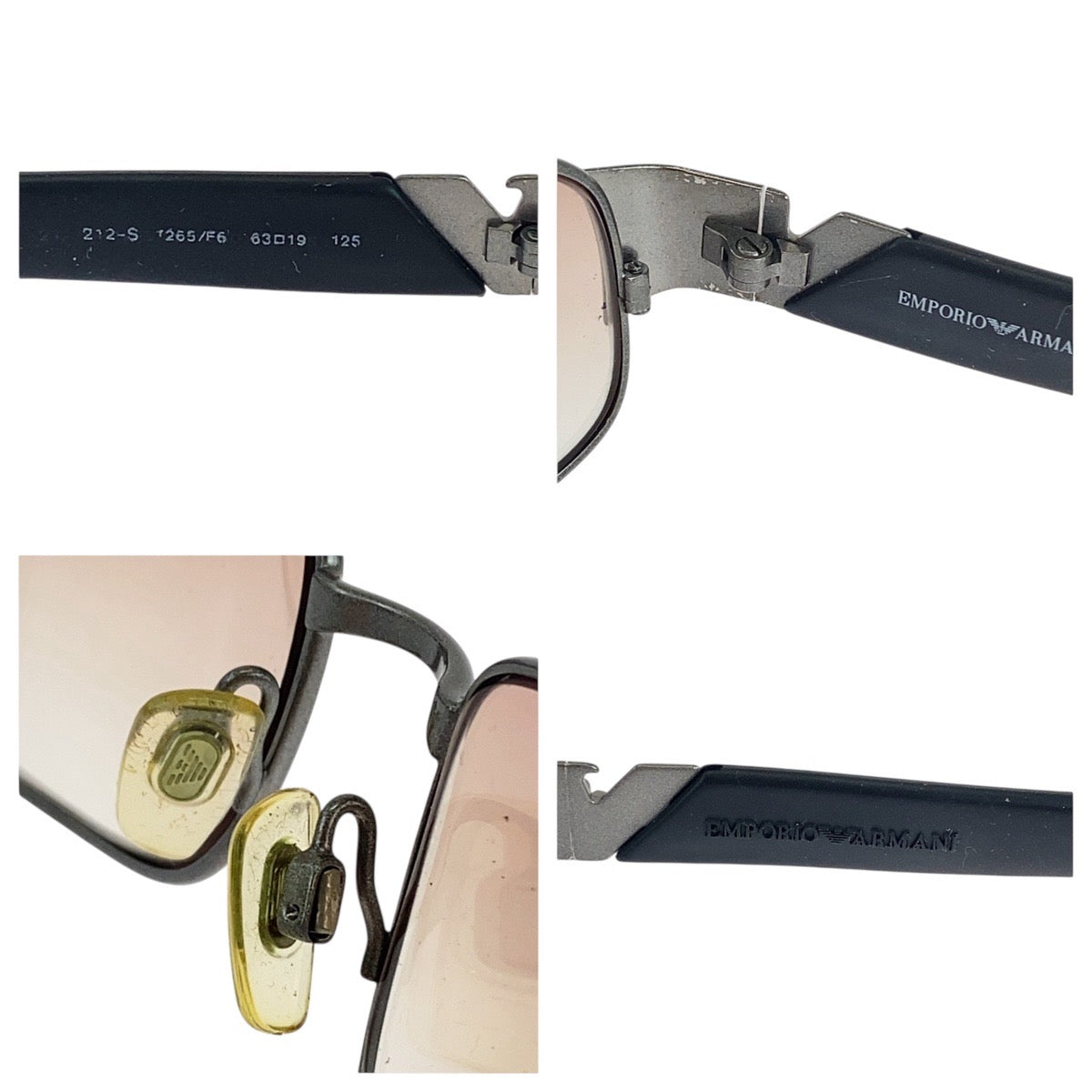 19436
Emporio Armani エンポリオ アルマーニ ブラウン ブラック プラスチック / ゴム 63□19 125 サングラス スクエア  メンズ AB6