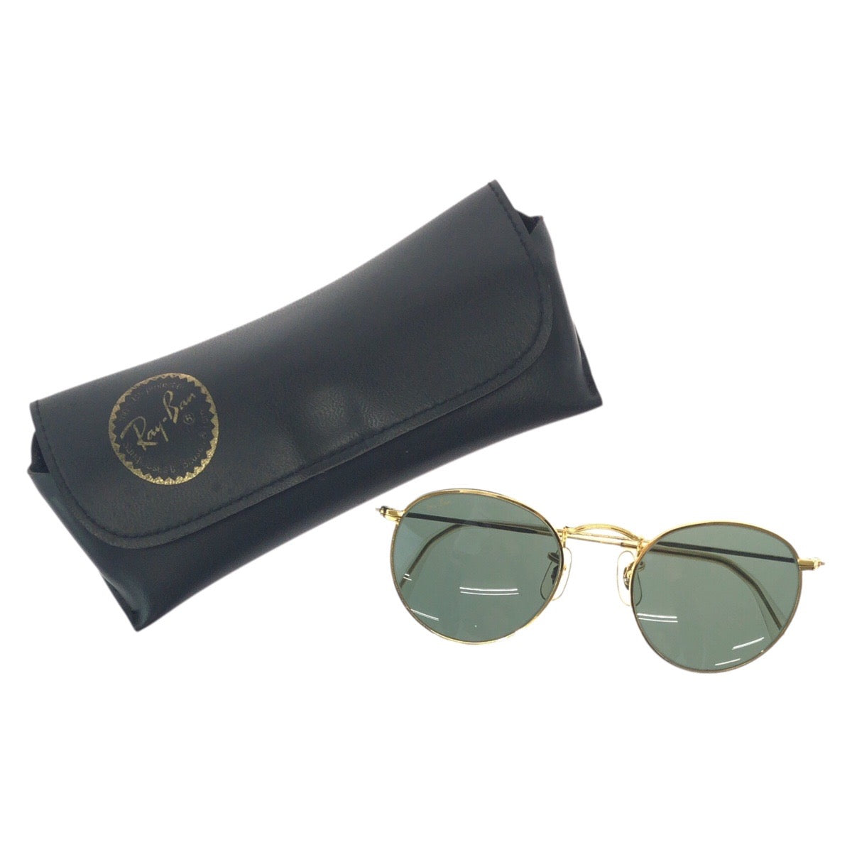 19441
Ray-Ban レイバン ヴィンテージ ゴールド グリーン 合金 サングラス ラウンド  メンズ AB16