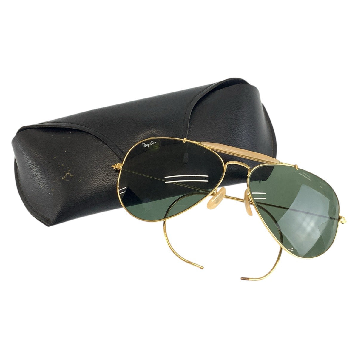 19442
Ray-Ban レイバン アウトドアーズマン B＆L ゴールド グリーン 合金 サングラス ティアドロップ  メンズ AB16