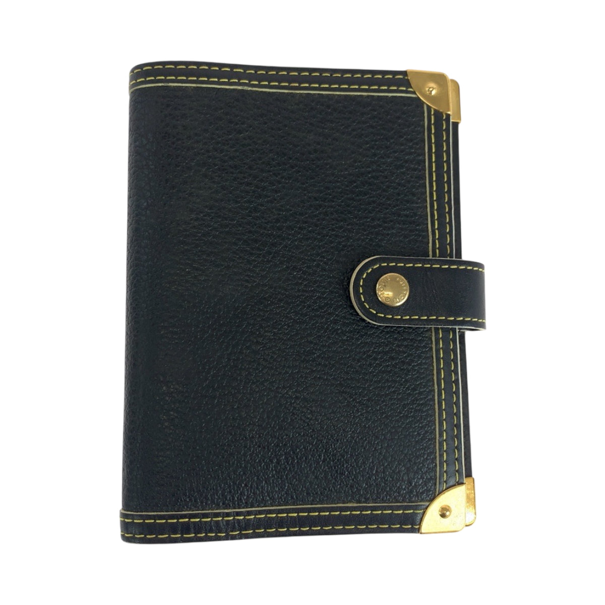 19461
LOUIS VUITTON ルイヴィトン スハリ アジェンダPM ブラック 黒 ゴールド金具 レザー R20884 手帳カバー 6穴式  メンズ AB13