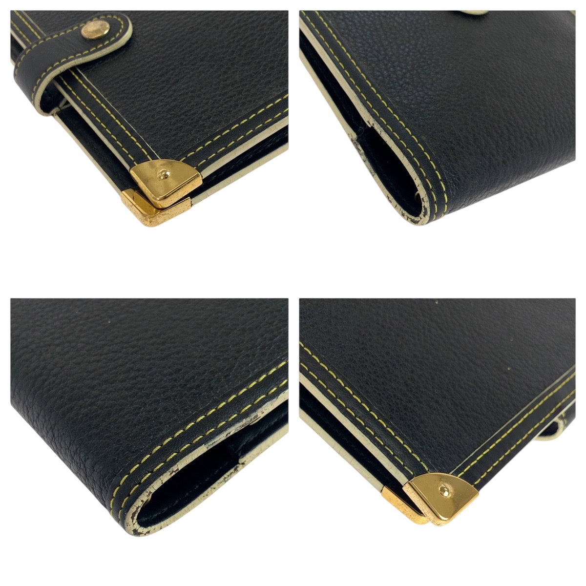 19461
LOUIS VUITTON ルイヴィトン スハリ アジェンダPM ブラック 黒 ゴールド金具 レザー R20884 手帳カバー 6穴式  メンズ AB13