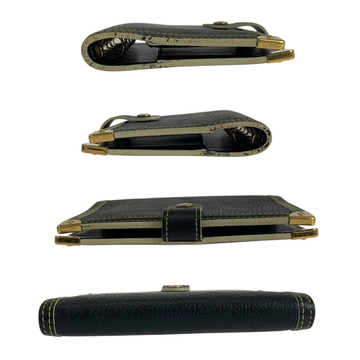 19461
LOUIS VUITTON ルイヴィトン スハリ アジェンダPM ブラック 黒 ゴールド金具 レザー R20884 手帳カバー 6穴式  メンズ AB13