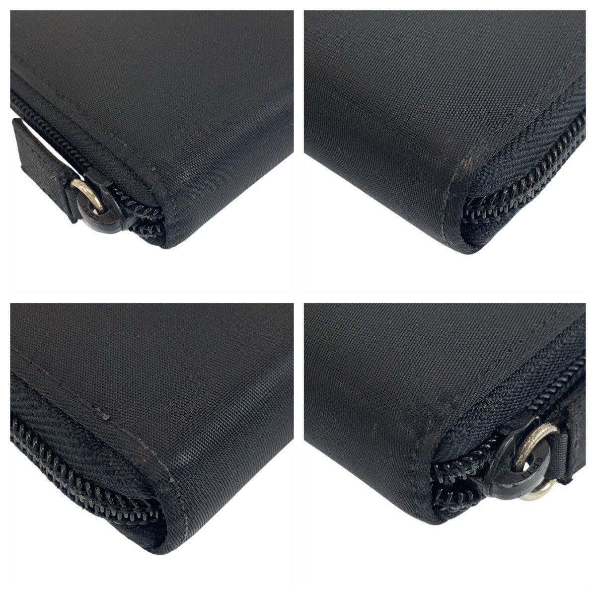 19464
PRADA プラダ テスート 三角ロゴプレート ブラック 黒 シルバー金具 ナイロン 長財布 ロングウォレット  レディース ABP16