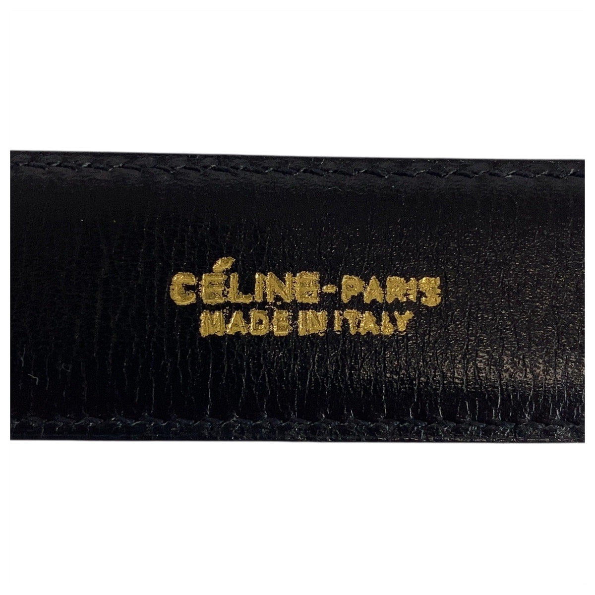19470
CELINE セリーヌ ヴィンテージ 馬車金具 65cm ブラック 黒 ゴールド金具 レザー ベルト  レディース ABP16