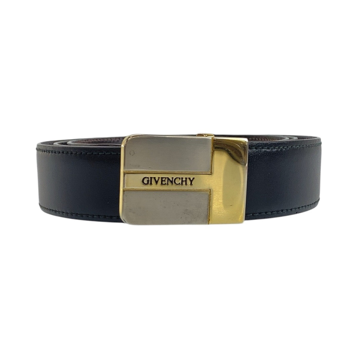 19471
GIVENCHY ジバンシィ 91cm ブラック 黒 レザー ベルト  メンズ AB2