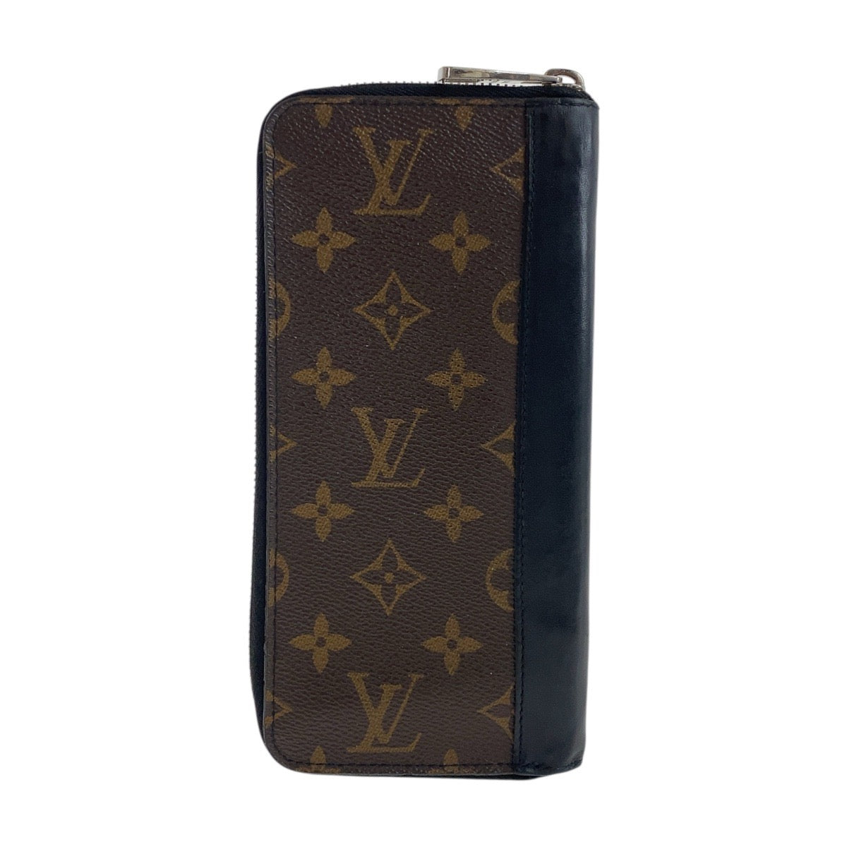 19474
LOUIS VUITTON ルイヴィトン モノグラムマカサー ジッピーウォレット ヴェルティカル ブラウン ブラック シルバー金具 PVC / レザー M60109 長財布 ロングウォレット  メンズ AB22