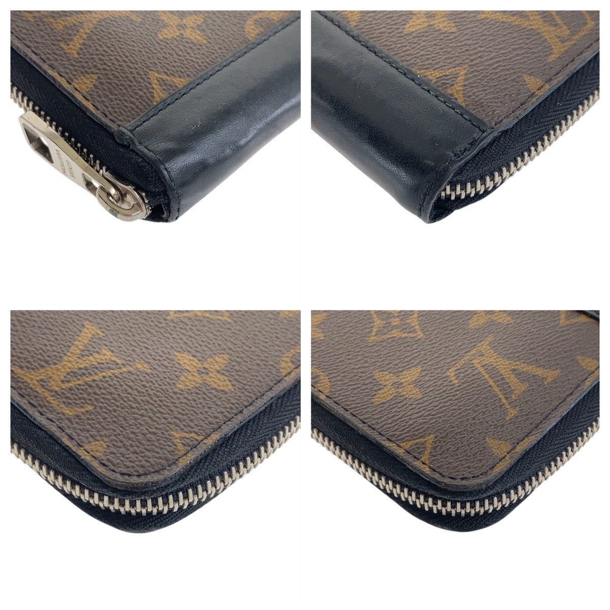 19474
LOUIS VUITTON ルイヴィトン モノグラムマカサー ジッピーウォレット ヴェルティカル ブラウン ブラック シルバー金具 PVC / レザー M60109 長財布 ロングウォレット  メンズ AB22