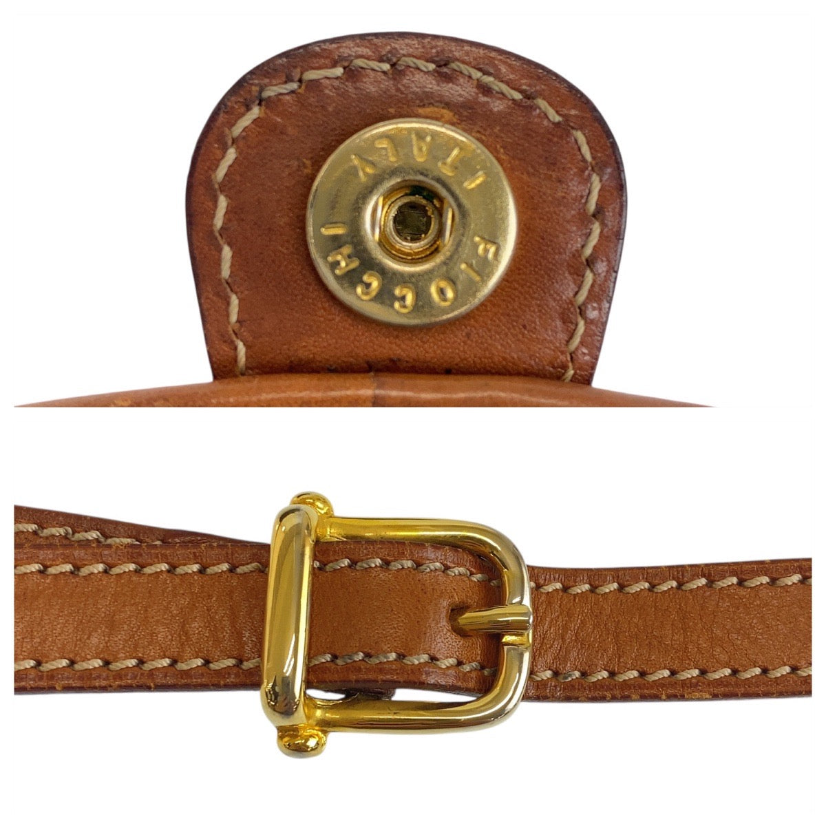 19478
CELINE セリーヌ ヴィンテージ マカダム ブラウン ゴールド金具 PVC / レザー M06 ショルダーバッグ ポシェット レディース ABP34