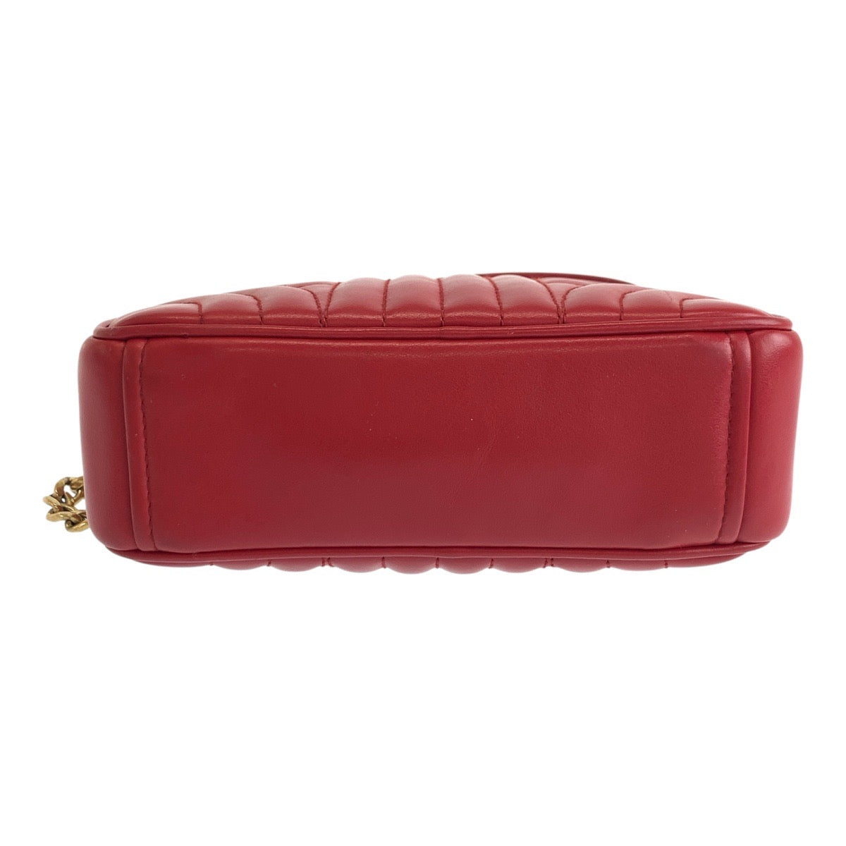 19480
PRADA プラダ ダイアグラム ロゴ レッド ゴールド金具 レザー 1BH084 ショルダーバッグ ポシェット  レディース A89