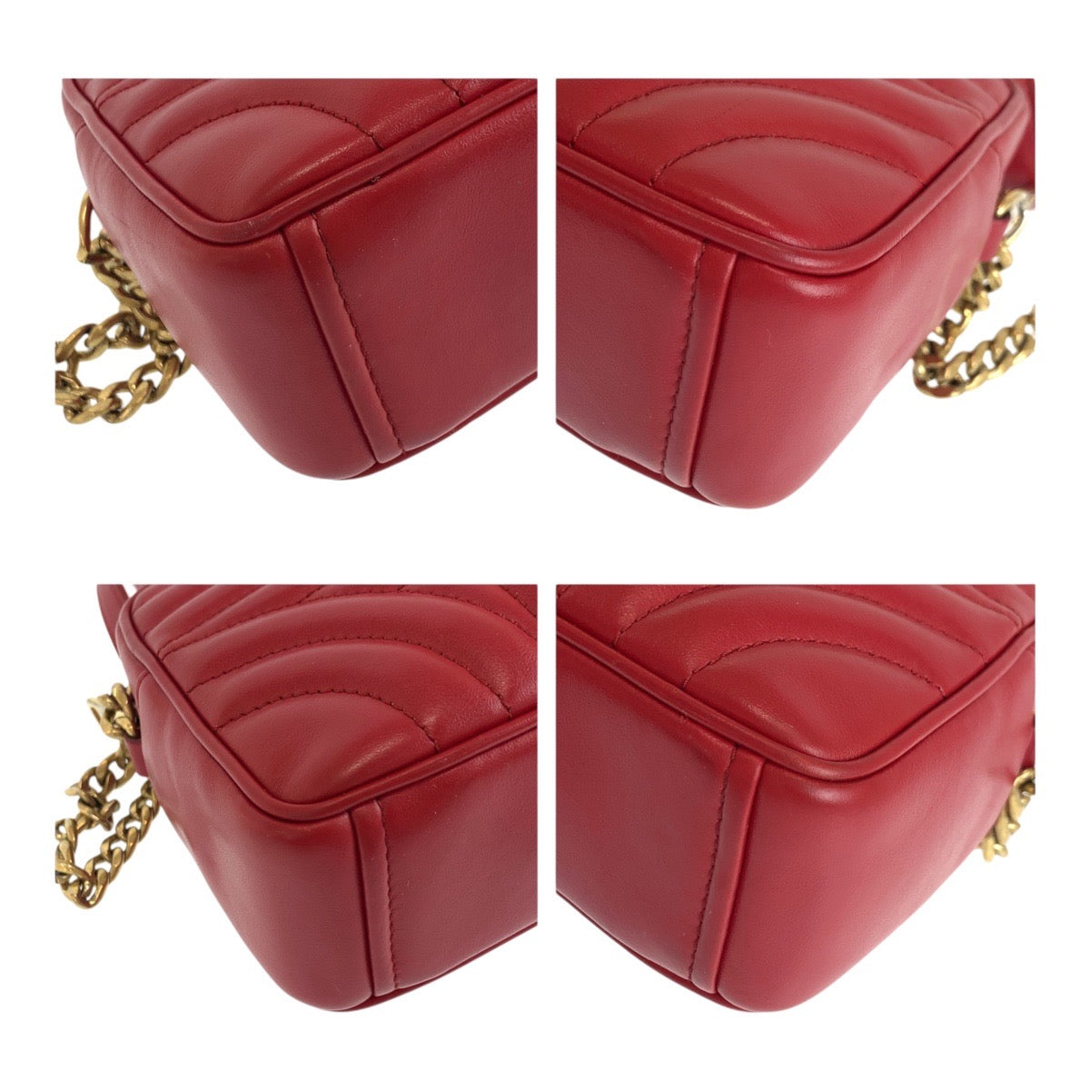 19480
PRADA プラダ ダイアグラム ロゴ レッド ゴールド金具 レザー 1BH084 ショルダーバッグ ポシェット  レディース A89
