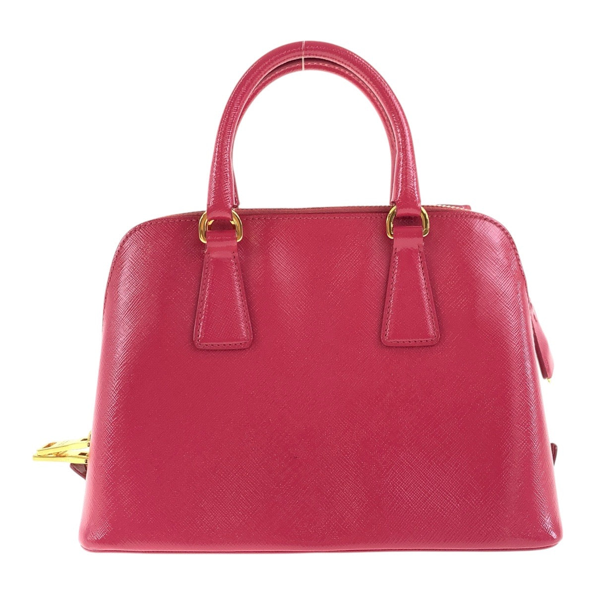 19481
PRADA プラダ サフィアーノ 三角ロゴプレート ピンク ゴールド金具 レザー BL0838 ショルダーバッグ ハンドバッグ 2way  レディース A89