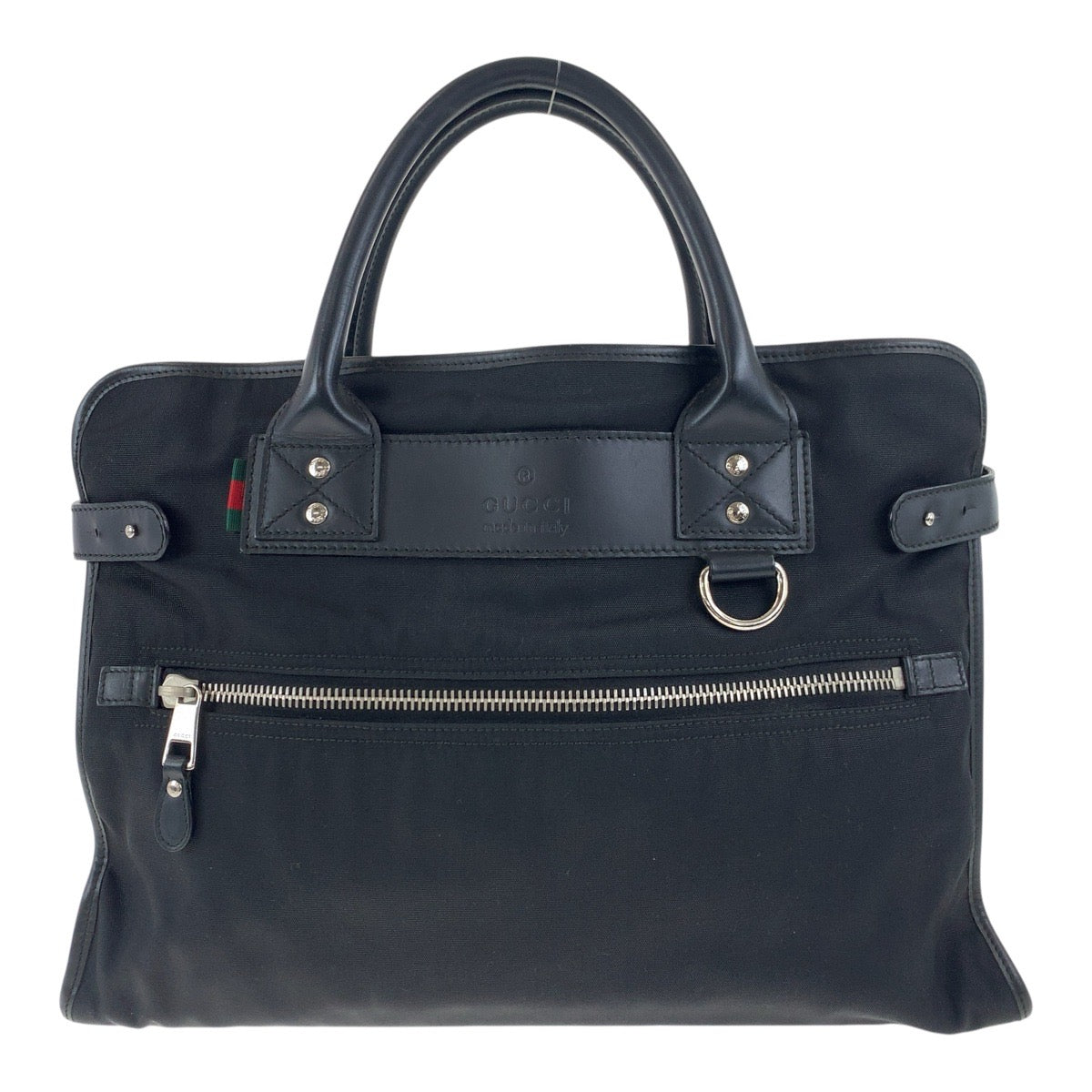 19483
GUCCI グッチ シェリーライン ブラック 黒 シルバー金具 ナイロン 246410 ビジネスバッグ ハンドバッグ メンズ ABP45
