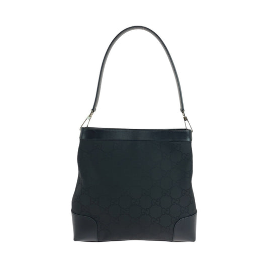 19484
GUCCI グッチ ブラック 黒 シルバー金具 ナイロン 148754 ショルダーバッグ 肩掛け レディース A48