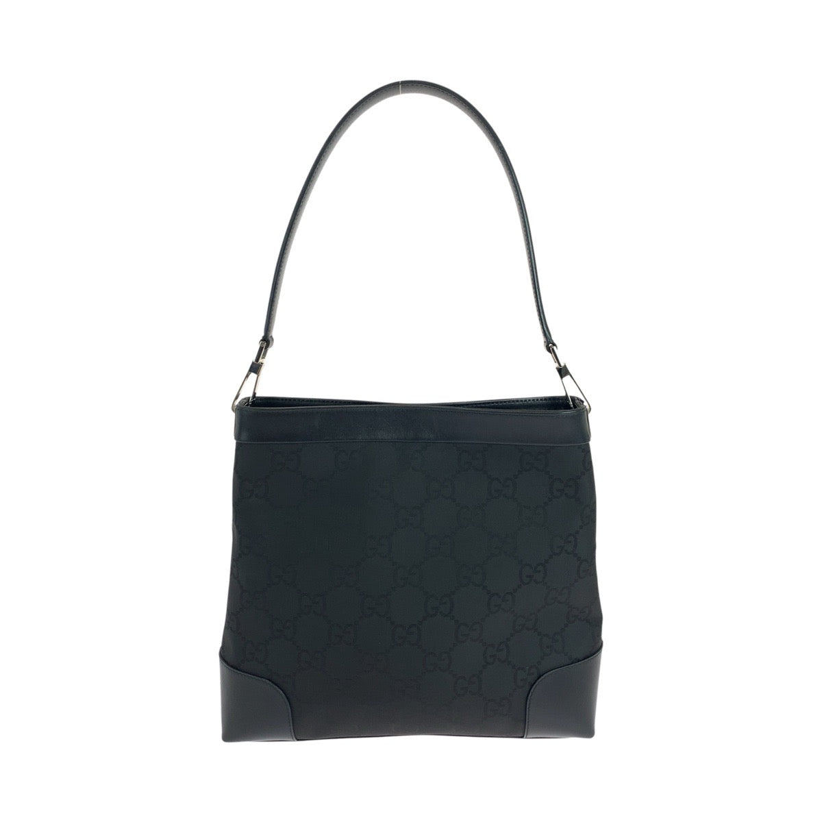 19484
GUCCI グッチ ブラック 黒 シルバー金具 ナイロン 148754 ショルダーバッグ 肩掛け レディース A48