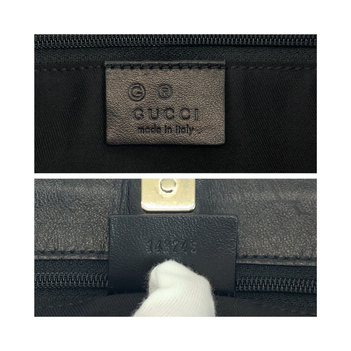 19484
GUCCI グッチ ブラック 黒 シルバー金具 ナイロン 148754 ショルダーバッグ 肩掛け レディース A48