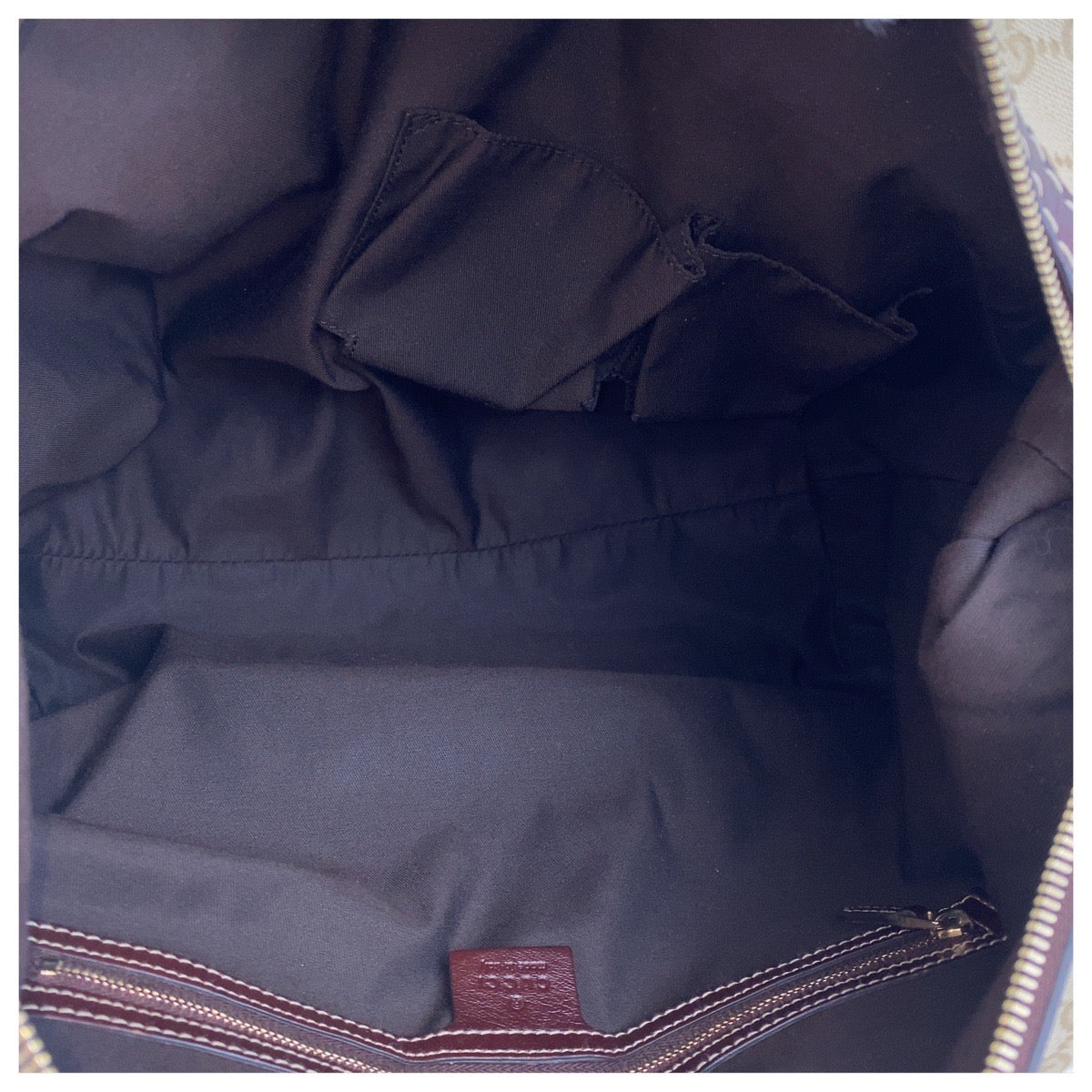 19485
GUCCI グッチ ベージュ ブラウン ゴールド金具 GGキャンバス / レザー 189892 ハンドバッグ ミニボストン レディース A50
