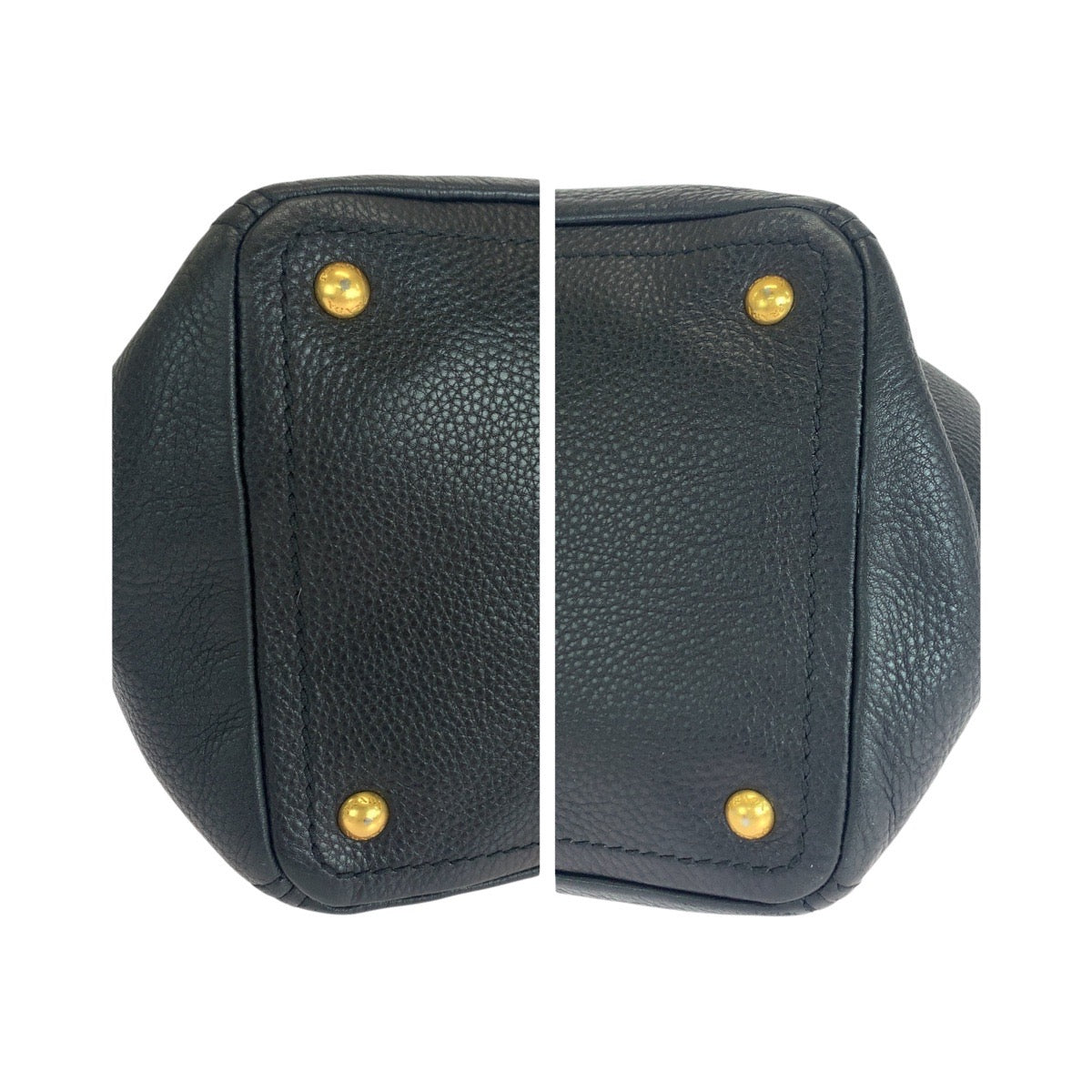 19488
PRADA プラダ ヴィッテロダイノ ブラック 黒 ゴールド金具 レザー 208 トートバッグ ショルダーバッグ レディース A69