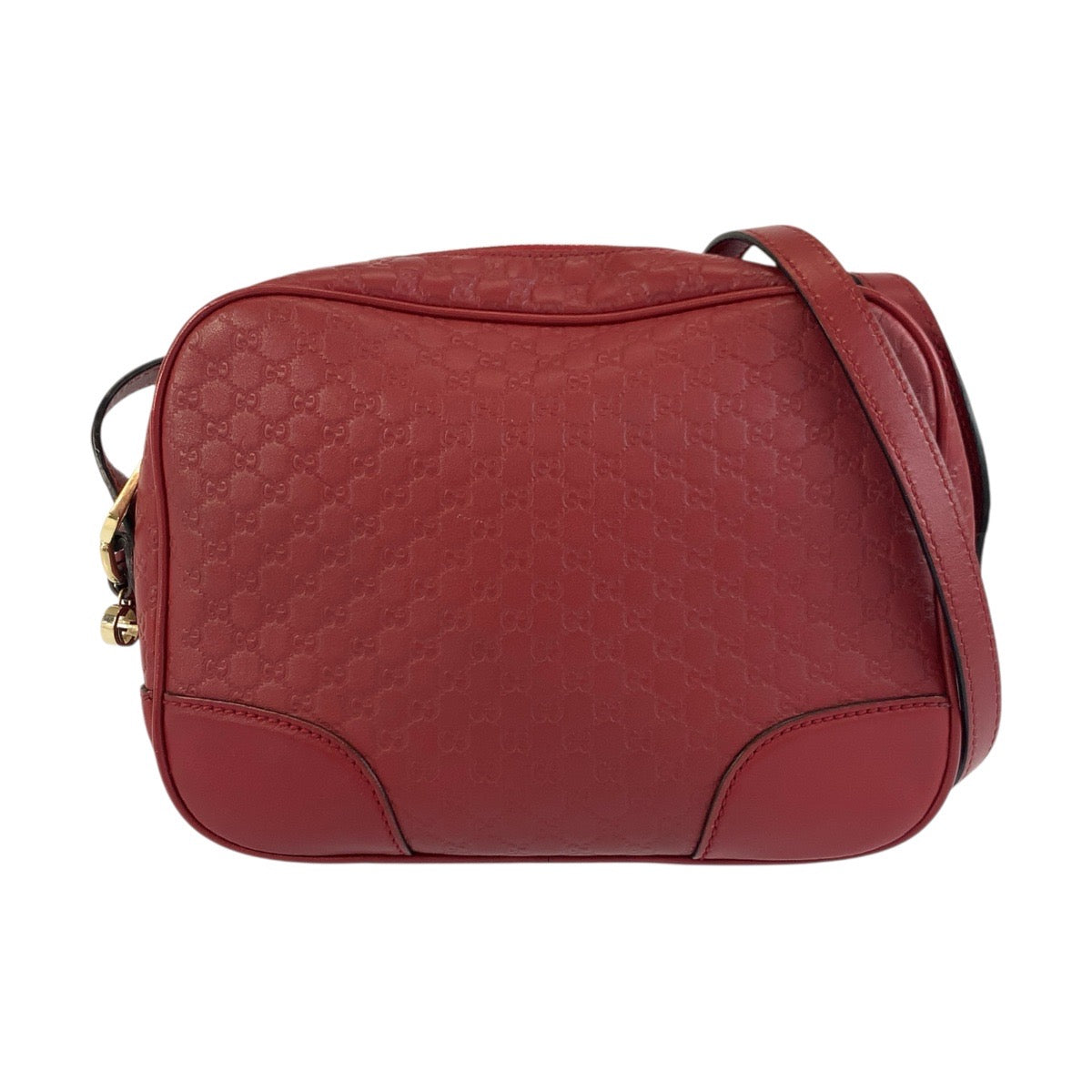 19489
GUCCI グッチ マイクログッチシマ レッド ゴールド金具 レザー 449413 ショルダーバッグ ポシェット レディース A64