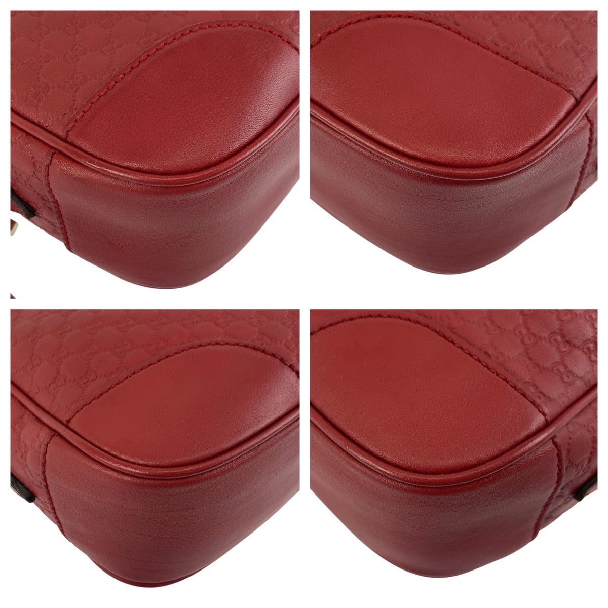 19489
GUCCI グッチ マイクログッチシマ レッド ゴールド金具 レザー 449413 ショルダーバッグ ポシェット レディース A64