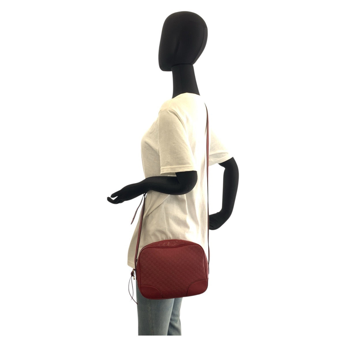 19489
GUCCI グッチ マイクログッチシマ レッド ゴールド金具 レザー 449413 ショルダーバッグ ポシェット レディース A64