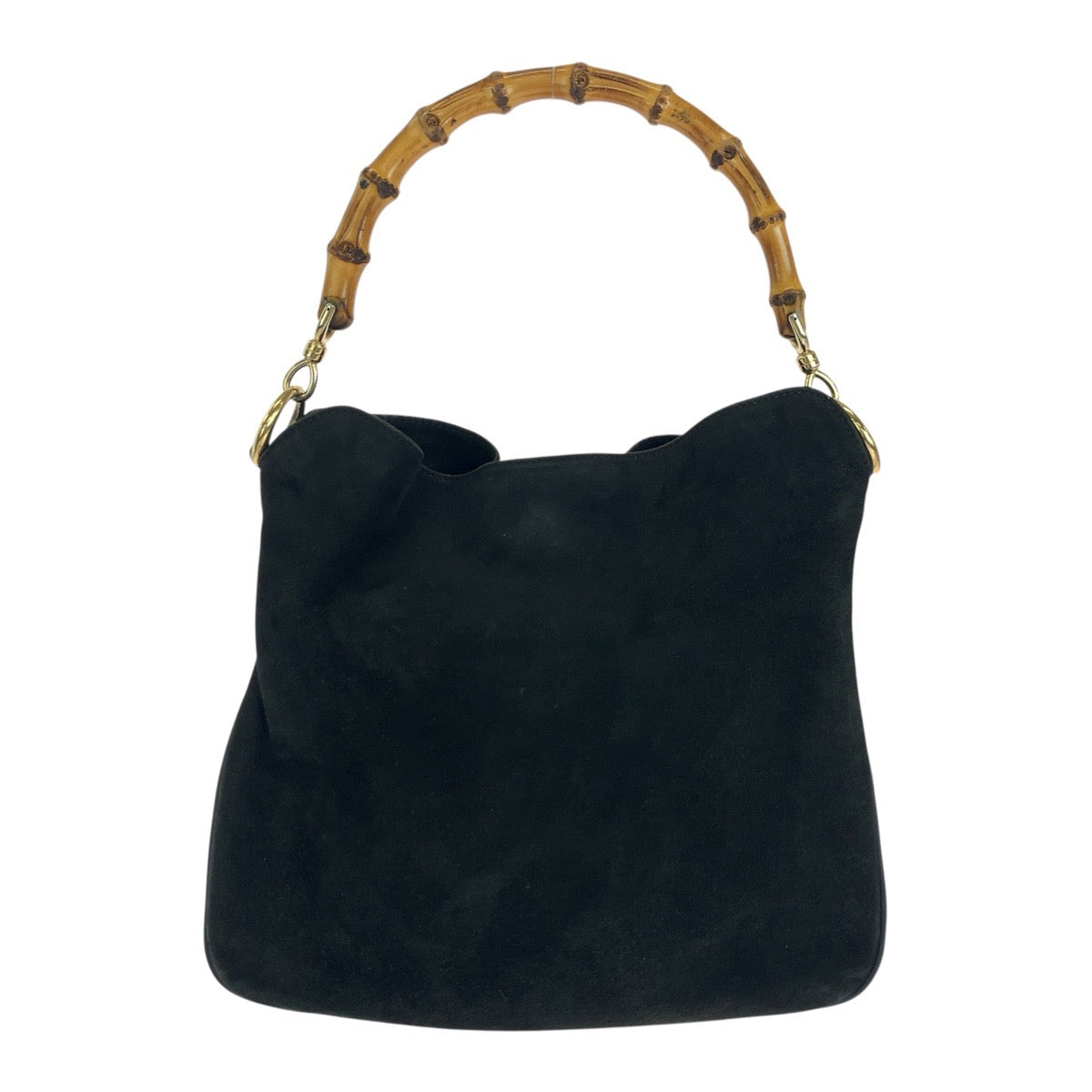 19490
GUCCI グッチ バンブー ブラック 黒 ブラウン ゴールド金具 スウェード 001 3638 ショルダーバッグ 肩掛け  レディース AB20