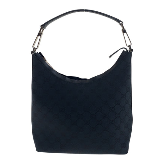 19493
GUCCI グッチ ブラック 黒 シルバー金具 GGキャンバス 000 0602 ショルダーバッグ 肩掛け レディース A48