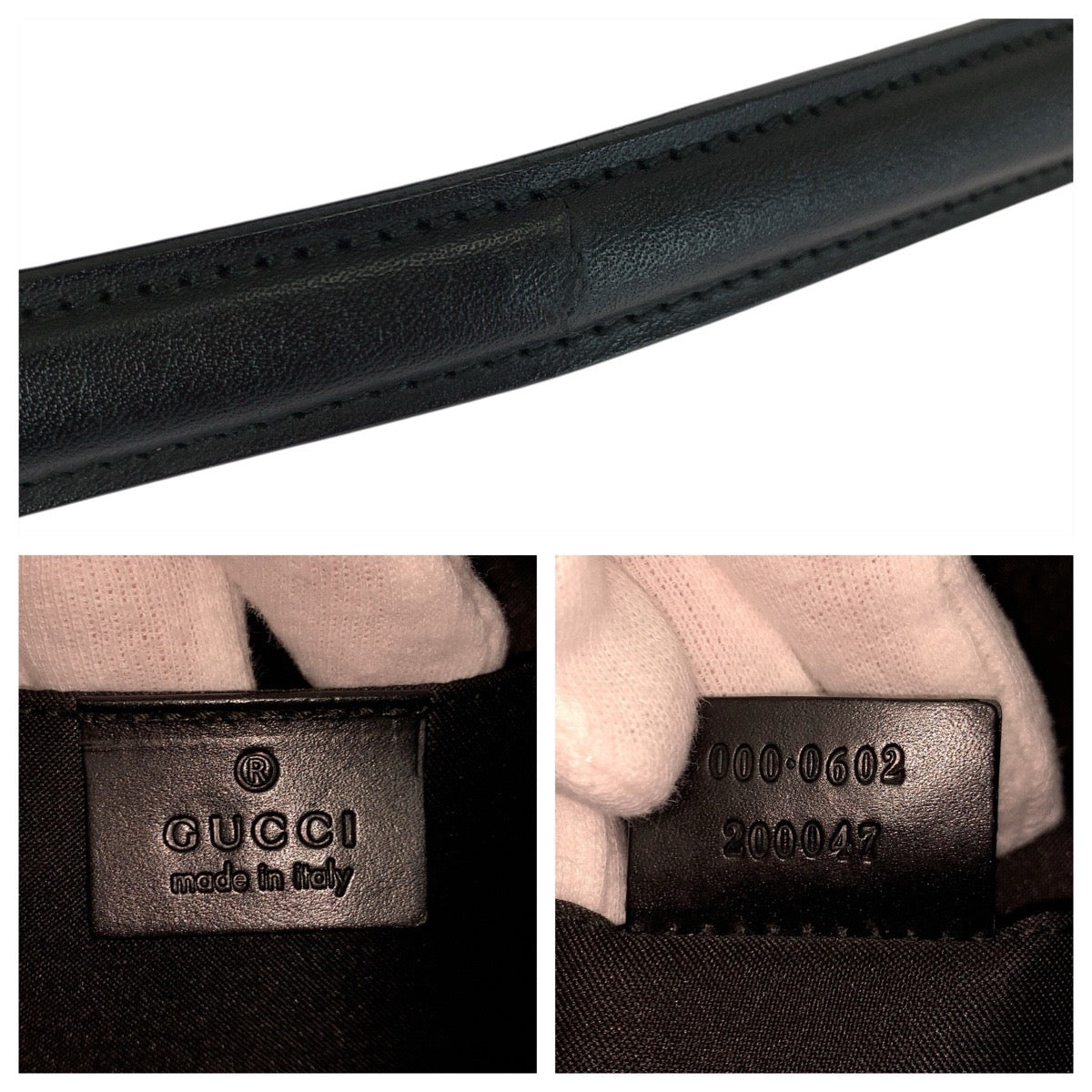 19493
GUCCI グッチ ブラック 黒 シルバー金具 GGキャンバス 000 0602 ショルダーバッグ 肩掛け レディース AB48