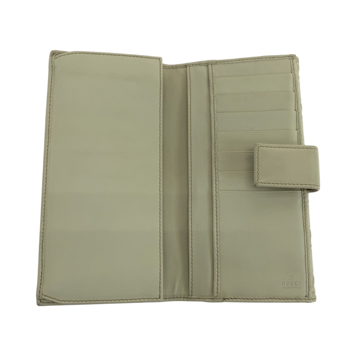 19499
GUCCI グッチ グッチシマ　メイフェア リボン アイボリー ゴールド金具 レザー 256933 長財布 ロングウォレット  レディース AB10