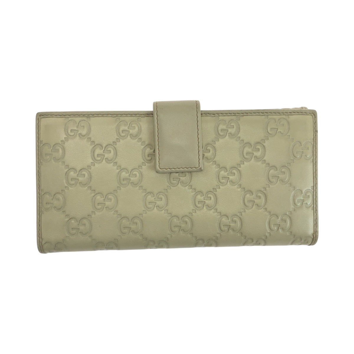 19499
GUCCI グッチ グッチシマ　メイフェア リボン アイボリー ゴールド金具 レザー 256933 長財布 ロングウォレット  レディース AB10