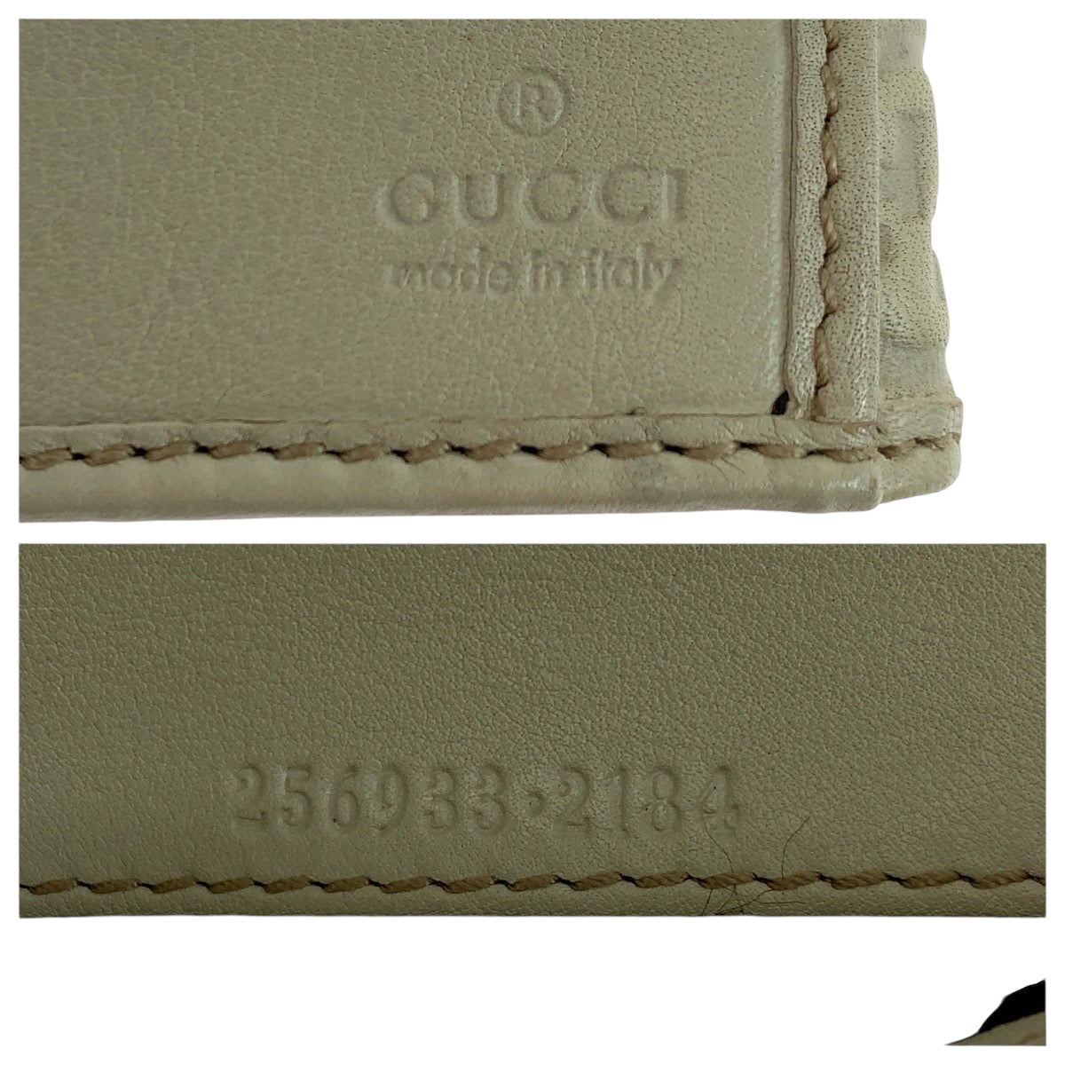 19499
GUCCI グッチ グッチシマ　メイフェア リボン アイボリー ゴールド金具 レザー 256933 長財布 ロングウォレット  レディース AB10