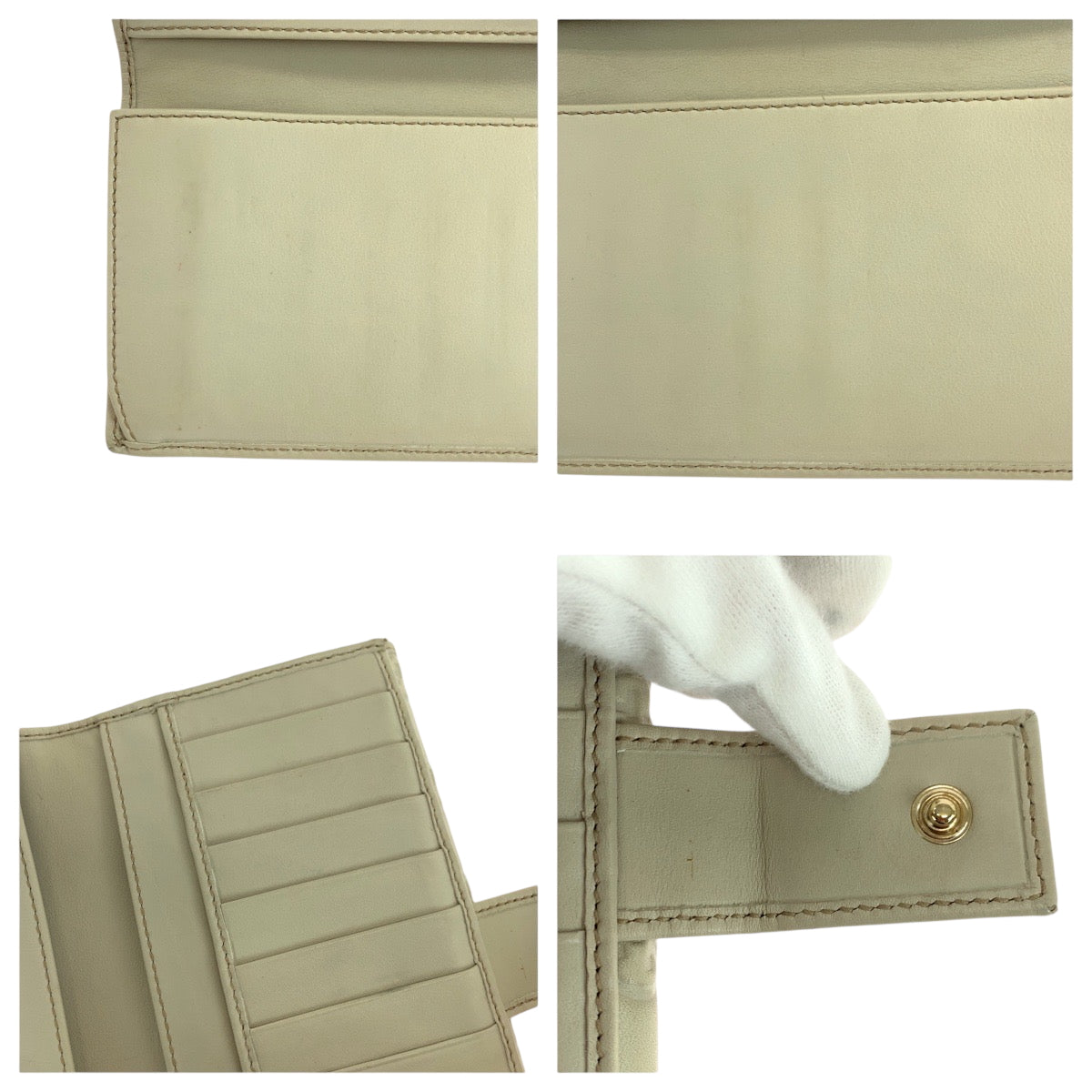 19499
GUCCI グッチ グッチシマ　メイフェア リボン アイボリー ゴールド金具 レザー 256933 長財布 ロングウォレット  レディース AB10