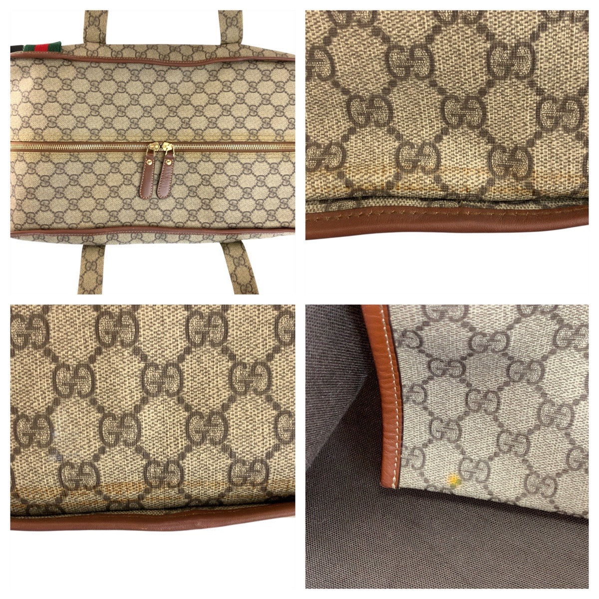 19501
GUCCI グッチ シェリーライン ベージュ ゴールド金具 GGスプリームキャンバス / レザー 211133 ボストンバッグ ハンドバッグ レディース ABP55