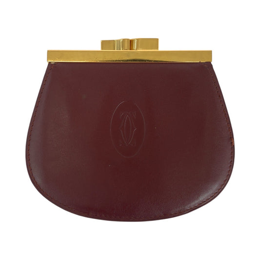 19504
CARTIER カルティエ マストライン ワインレッド ボルドー ゴールド金具 レザー  コインケース 小銭入れ  レディース AB8