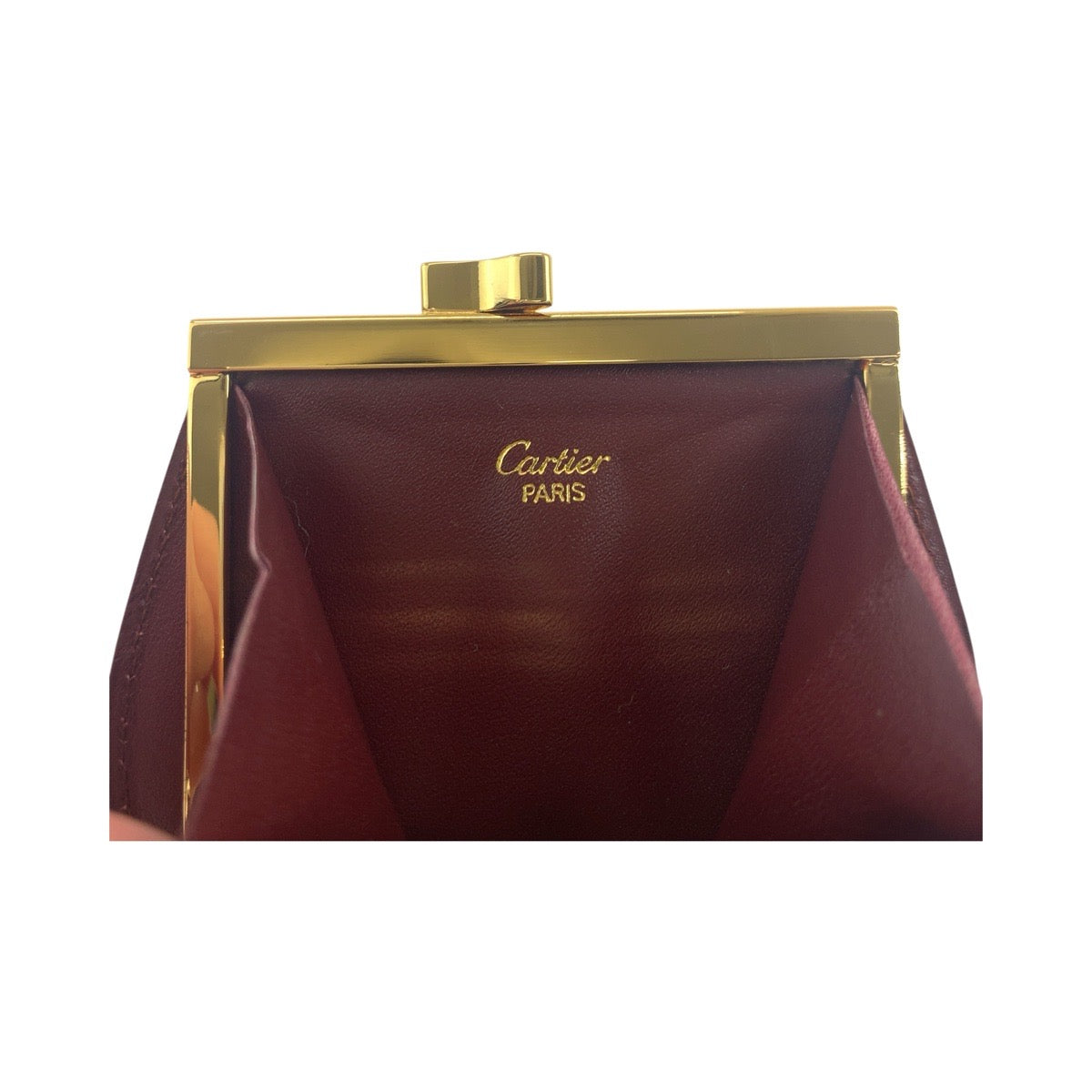 19509
CARTIER カルティエ マストライン ボルドー レッド ゴールド金具 レザー コインケース 小銭入れ  レディース A13