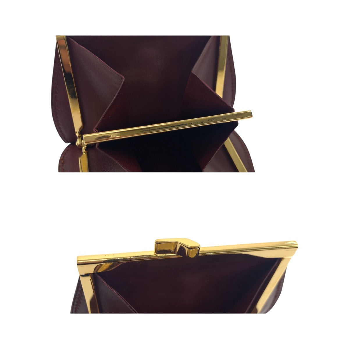 19509
CARTIER カルティエ マストライン ボルドー レッド ゴールド金具 レザー コインケース 小銭入れ  レディース A13