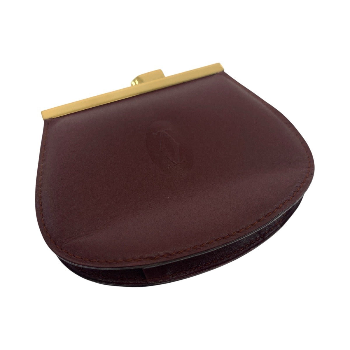 19509
CARTIER カルティエ マストライン ボルドー レッド ゴールド金具 レザー コインケース 小銭入れ  レディース A13