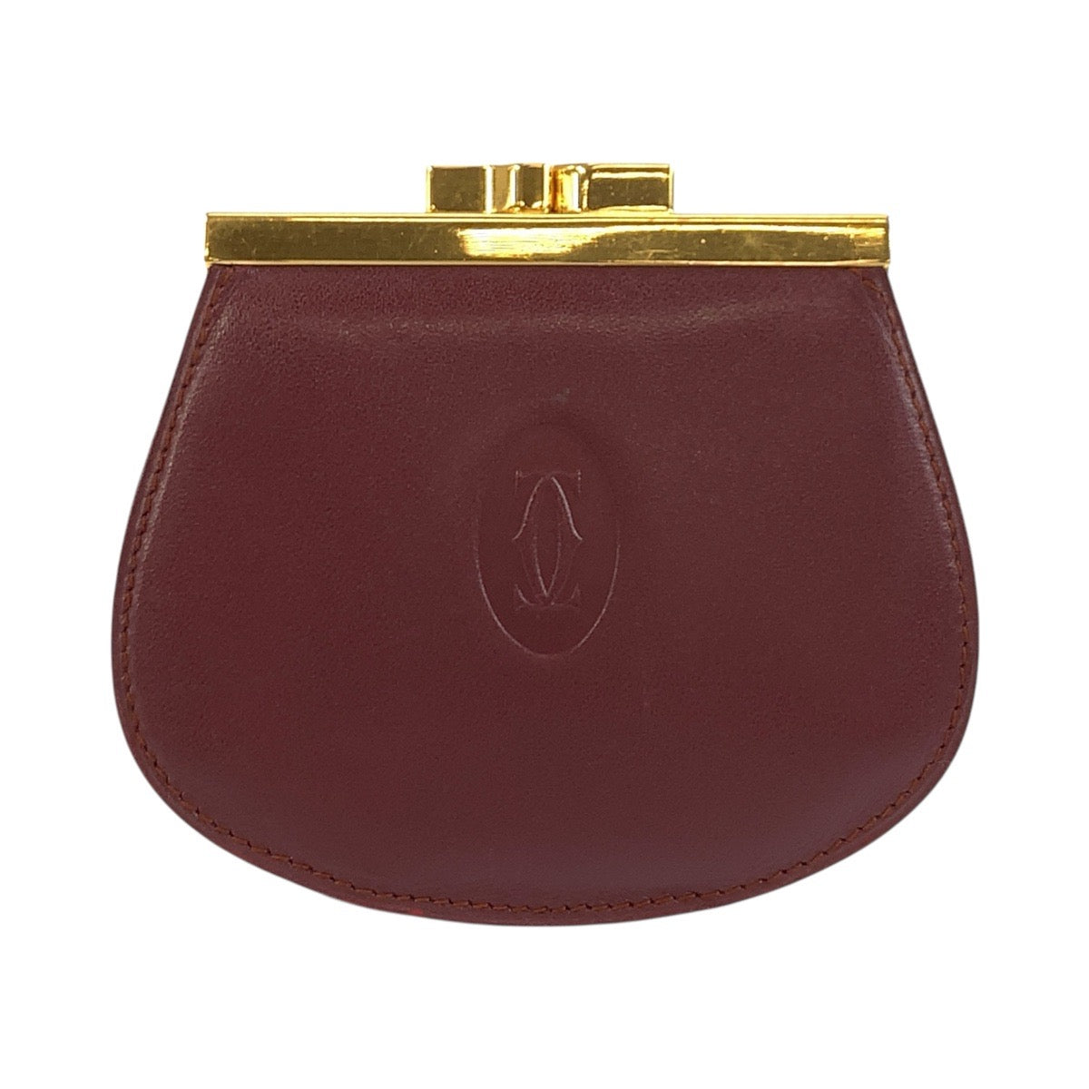 19510
CARTIER カルティエ マストライン ボルドー ゴールド金具 レザー コインケース 小銭入れ  レディース A13