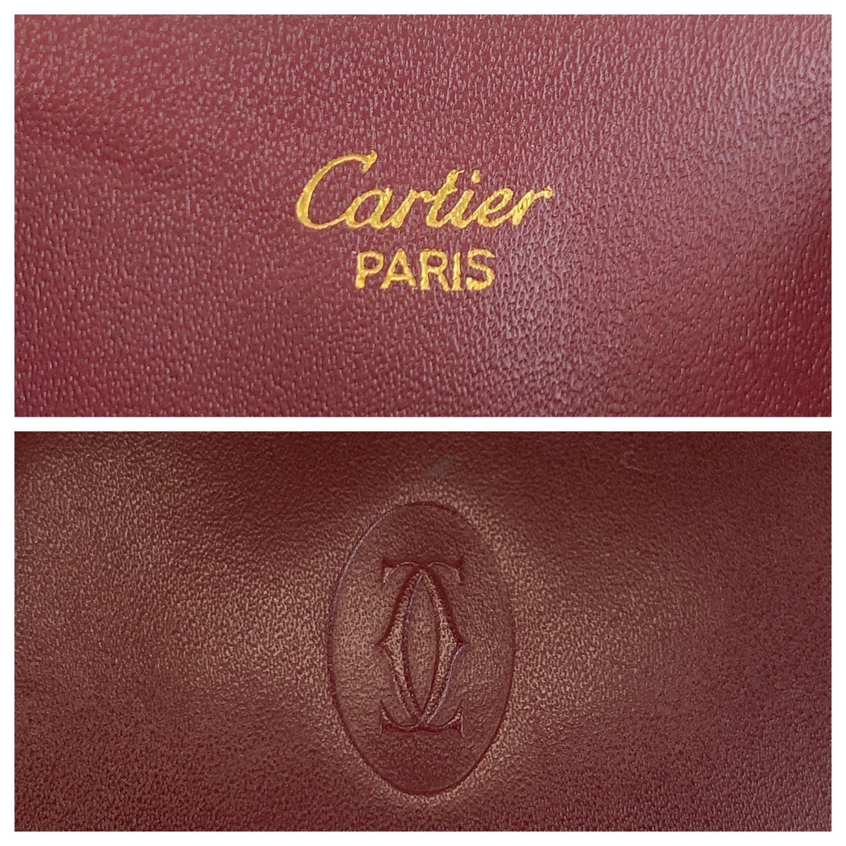 19510
CARTIER カルティエ マストライン ボルドー ゴールド金具 レザー コインケース 小銭入れ  レディース A13
