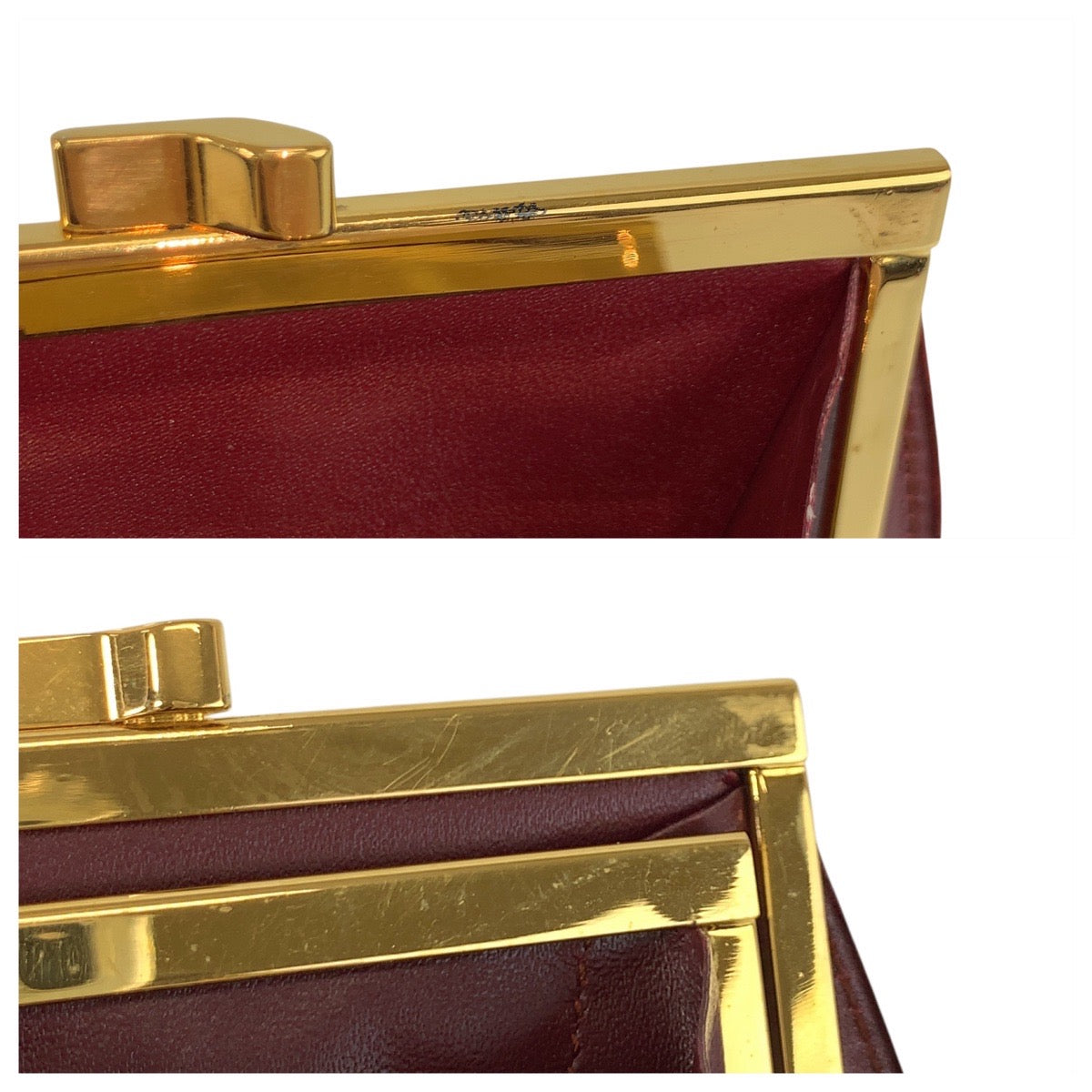 19510
CARTIER カルティエ マストライン ボルドー ゴールド金具 レザー コインケース 小銭入れ  レディース A13