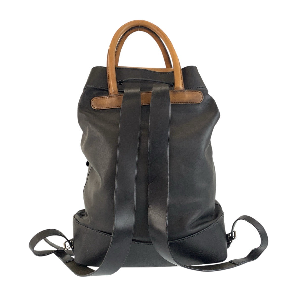 19517
Berluti ベルルッティ ホライゾン ブラック 黒 シルバー金具 レザー バックパック リュック  メンズ AB159