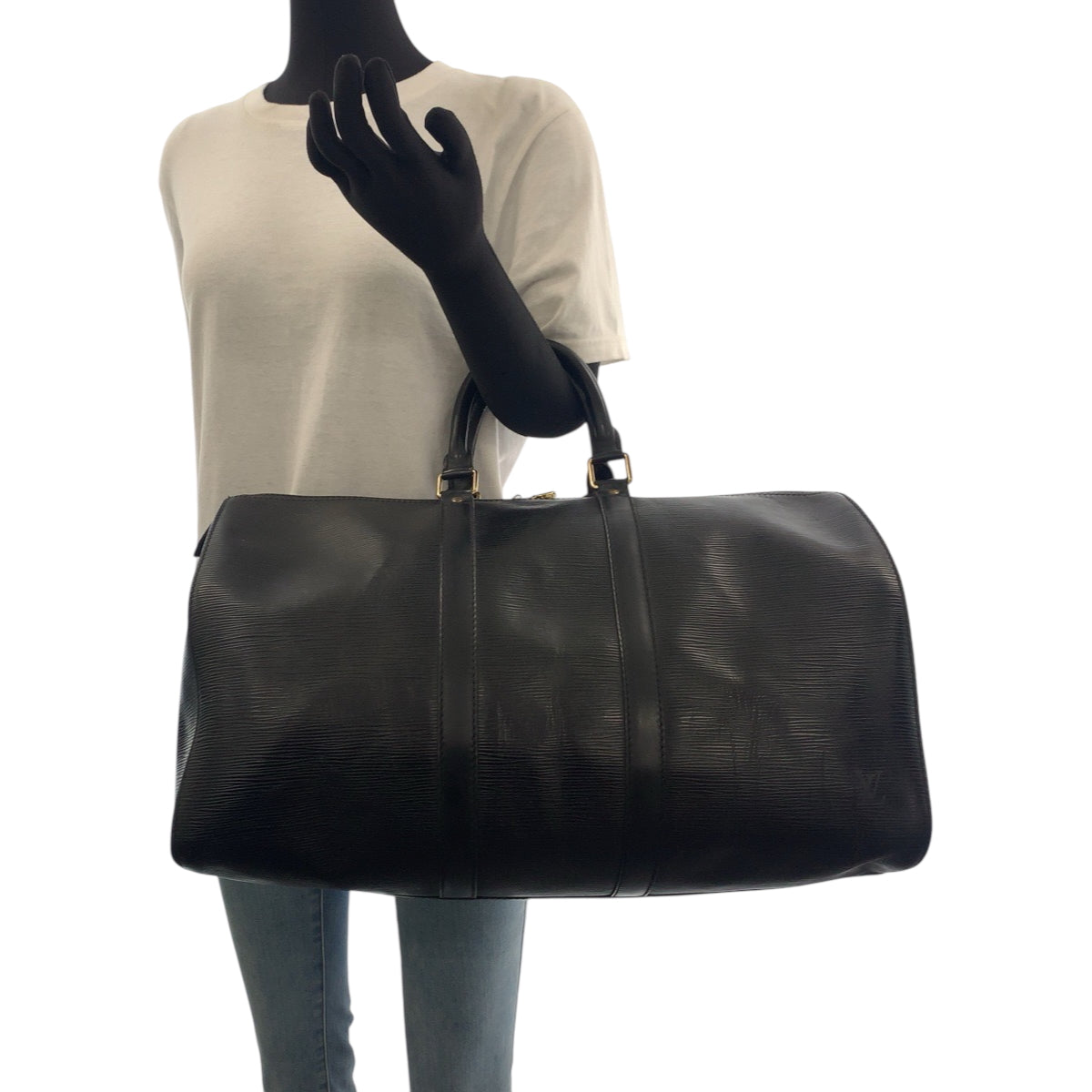 19518
LOUIS VUITTON ルイヴィトン エピ キーポル45 ノワール ブラック 黒 ゴールド金具 エピレザー M42972 ボストンバッグ ハンドバッグ メンズ AB64