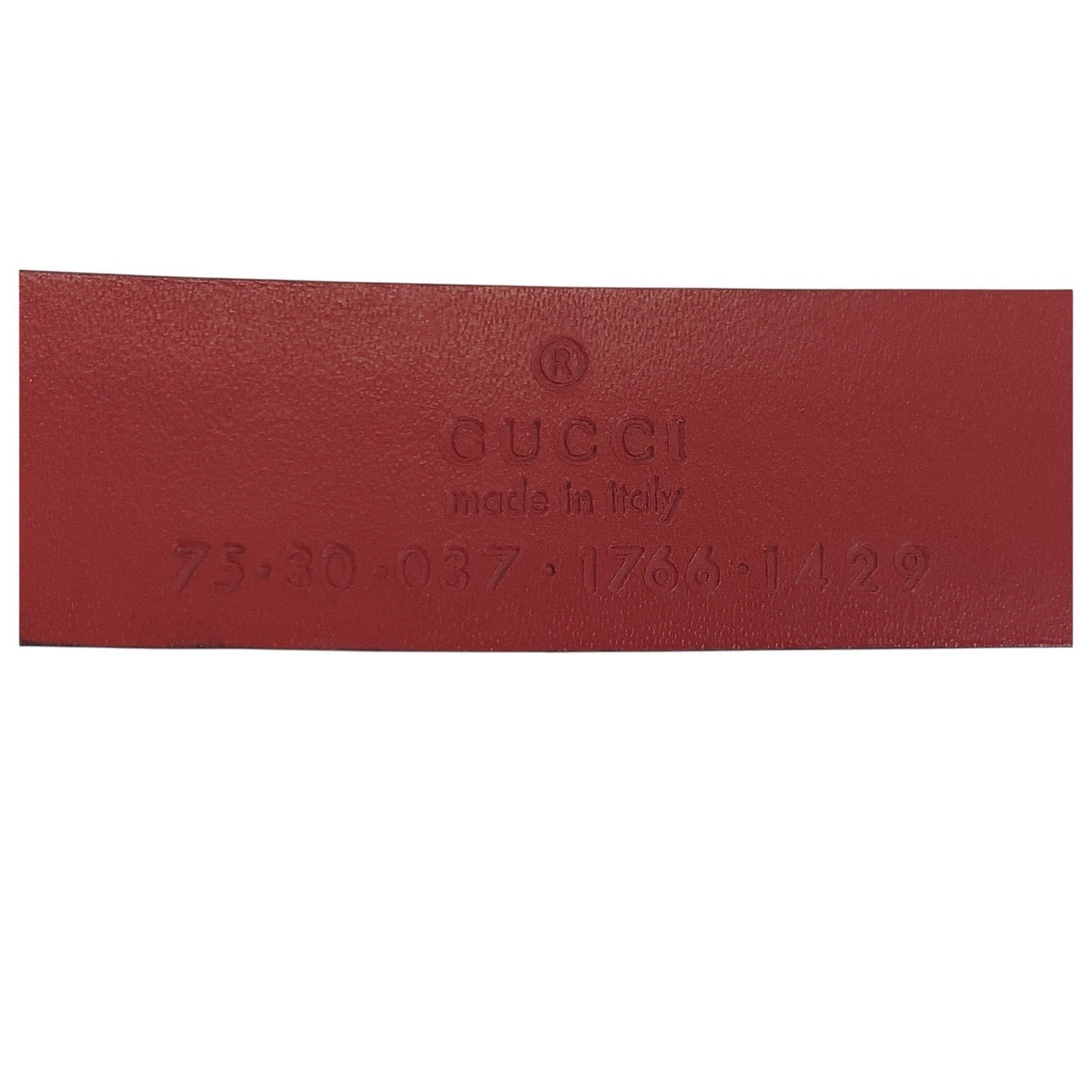 19524
GUCCI グッチ Gバックル レッド ゴールド金具 レザー 037 1766 1429 ベルト  レディース AB13