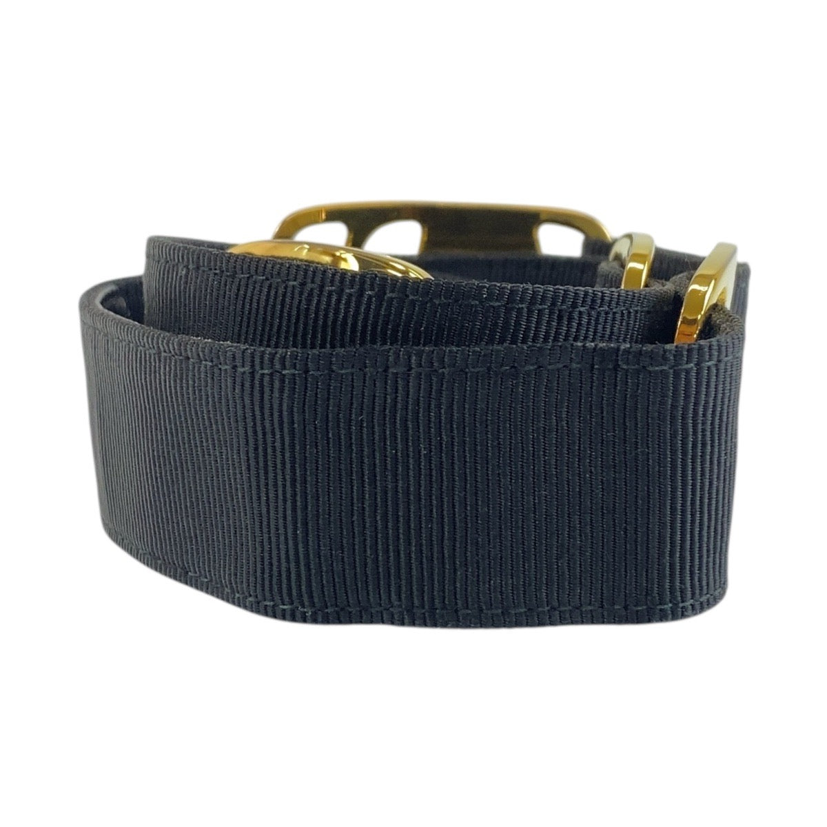 19525
Salvatore Ferragamo サルヴァトーレフェラガモ ヴァラ ブラック 黒 ゴールド金具 キャンバス / メタル 2602 S ベルト  レディース ABP10