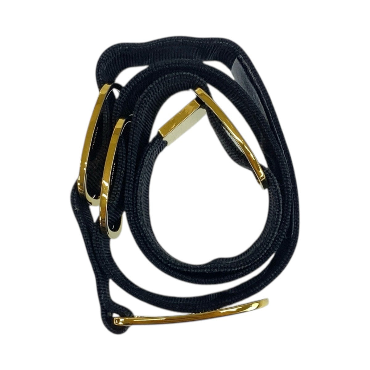 19525
Salvatore Ferragamo サルヴァトーレフェラガモ ヴァラ ブラック 黒 ゴールド金具 キャンバス / メタル 2602 S ベルト  レディース ABP10