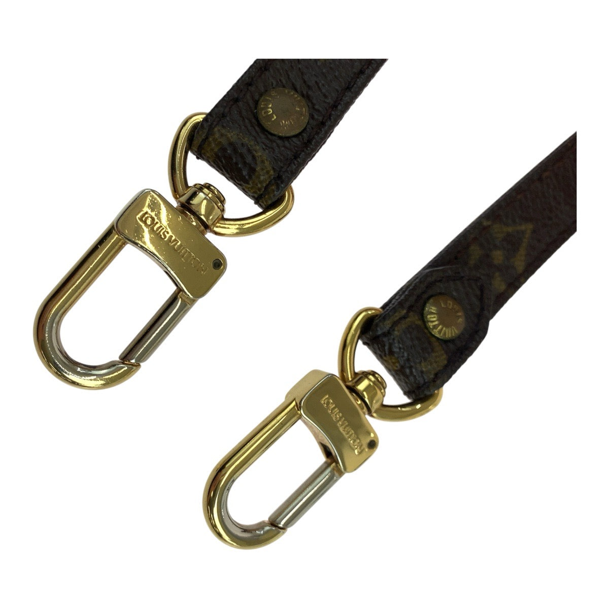 19531
LOUIS VUITTON ルイヴィトン モノグラム ショルダーストラップのみ ブラウン ゴールド金具 PVC J75010 ショルダーストラップ レディース ABP19