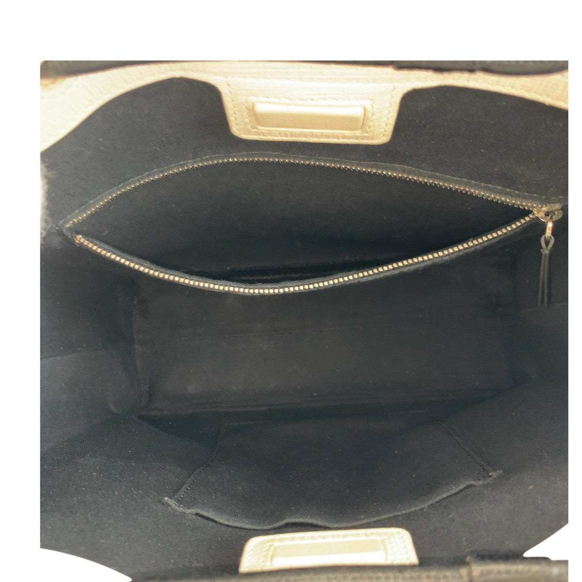 19533
BALENCIAGA バレンシアガ ロゴ ホワイト ブラック シルバー金具 レザー 491660・9060 トートバッグ ハンドバッグ  レディース AB22
